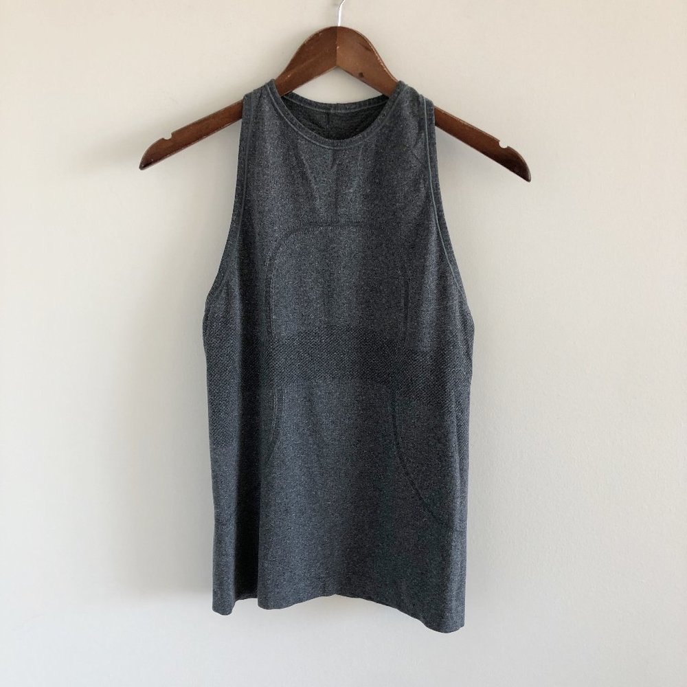 Lululemon Swiftly Tech Tank Top Shirt 6 Gray High Neck
